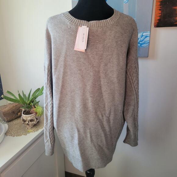Philosophy Women’s Light Grey/Gray Soft Sweater 1X NWT Rayon Blend - Picture 4 of 8
